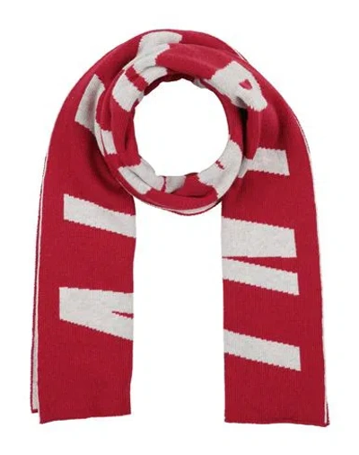 Grey Daniele Alessandrini Man Scarf Red Size - Wool, Polyamide