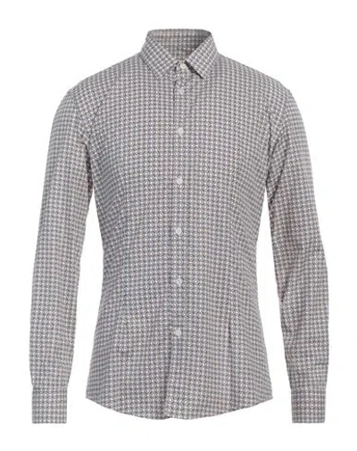 Grey Daniele Alessandrini Man Shirt Beige Size 15 ¾ Cotton