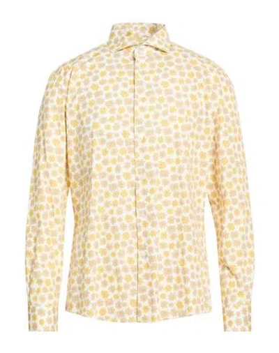 Grey Daniele Alessandrini Man Shirt Beige Size 17 Cotton In Multi