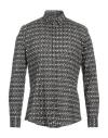 Grey Daniele Alessandrini Man Shirt Black Size 15 ¾ Cotton, Elastane In Black