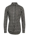 Grey Daniele Alessandrini Man Shirt Black Size 15 ¾ Cotton, Elastane In Black