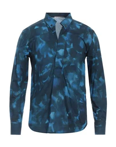 Grey Daniele Alessandrini Man Shirt Blue Size 15 ¾ Cotton