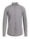 Grey Daniele Alessandrini Man Shirt Brown Size 15 ½ Cotton In Gray