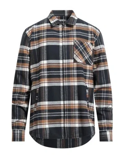 Grey Daniele Alessandrini Man Shirt Camel Size 16 Cotton In Beige