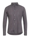 Grey Daniele Alessandrini Man Shirt Dark Brown Size 16 ½ Cotton In Gray