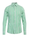 Grey Daniele Alessandrini Man Shirt Green Size Xxl Cotton, Polyamide, Elastane