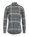 Grey Daniele Alessandrini Man Shirt Grey Size 16 Cotton In Grey