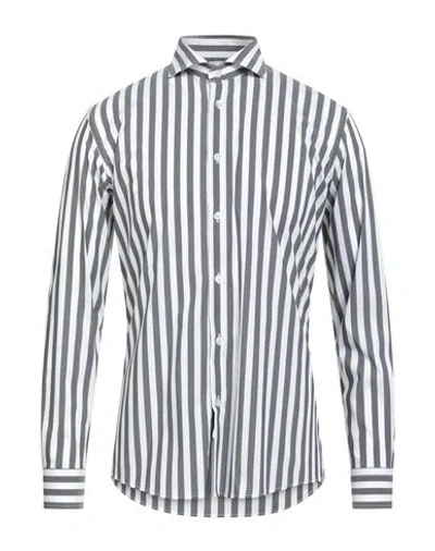 Grey Daniele Alessandrini Man Shirt Grey Size 15 ¾ Cotton, Elastane In Gray
