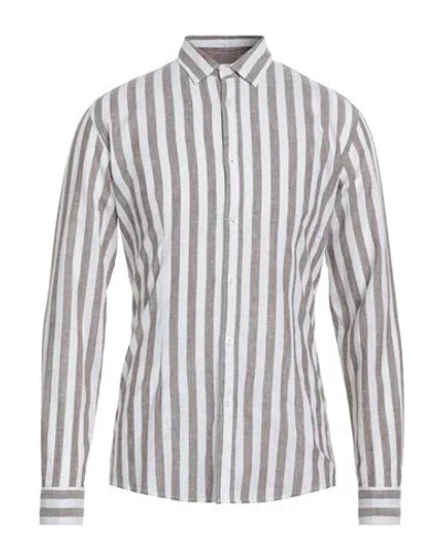 Grey Daniele Alessandrini Man Shirt Grey Size 15 ¾ Linen, Cotton