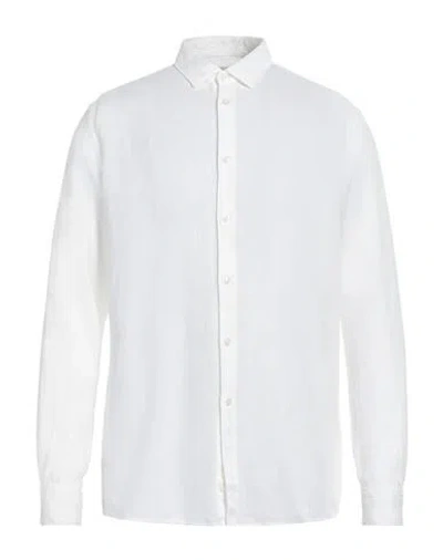 Grey Daniele Alessandrini Man Shirt Ivory Size 15 ¾ Linen In White