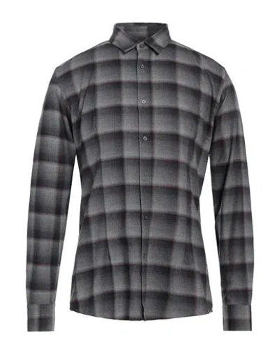 Grey Daniele Alessandrini Man Shirt Lead Size 16 Cotton