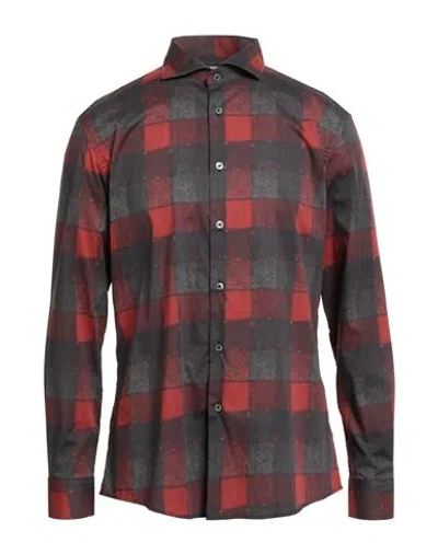 Grey Daniele Alessandrini Man Shirt Lead Size 16 Cotton In Brown