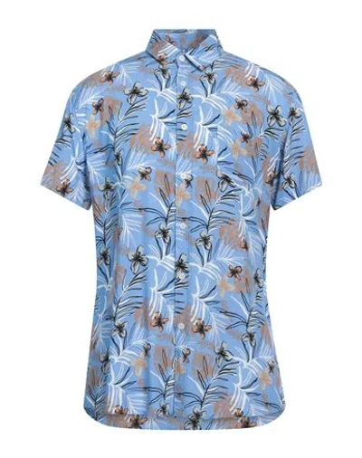 Grey Daniele Alessandrini Man Shirt Light Blue Size 16 Viscose