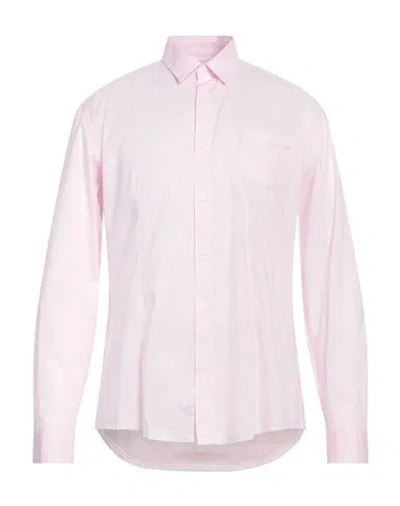 Grey Daniele Alessandrini Man Shirt Light Pink Size 16 ½ Cotton, Elastane In Pink