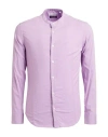 Grey Daniele Alessandrini Man Shirt Light Purple Size 15 ½ Cotton, Polyamide, Elastane