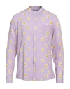 Grey Daniele Alessandrini Man Shirt Light Purple Size 17 Viscose In Purple