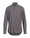 Grey Daniele Alessandrini Man Shirt Midnight Blue Size 16 Cotton