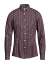 Grey Daniele Alessandrini Man Shirt Navy Blue Size 17 Cotton In Navy Blue