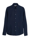 Grey Daniele Alessandrini Man Shirt Navy Size 15 Cotton, Polyamide, Elastane In Multi