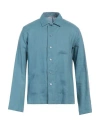 Grey Daniele Alessandrini Man Shirt Pastel Blue Size L Linen