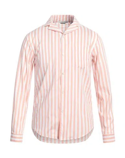 Grey Daniele Alessandrini Man Shirt Antique Rose Size M Cotton, Polyamide, Elastane In Pink