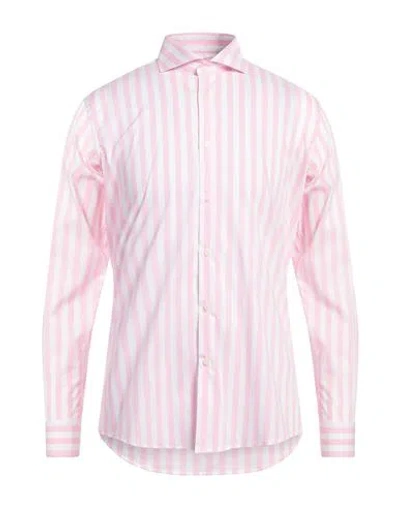 Grey Daniele Alessandrini Man Shirt Pink Size 15 ¾ Cotton, Polyamide, Elastane