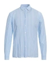 Grey Daniele Alessandrini Man Shirt Sky Blue Size 15 ¾ Cotton In Blue