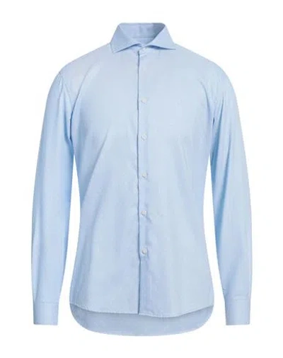 Grey Daniele Alessandrini Man Shirt Sky Blue Size 15 ¾ Cotton