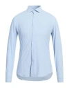 Grey Daniele Alessandrini Man Shirt Sky Blue Size 15 ¾ Polyamide, Elastane