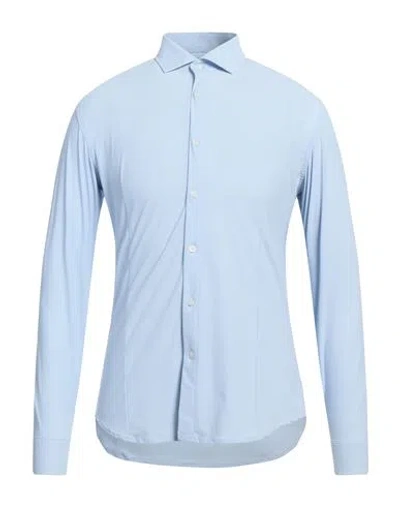 Grey Daniele Alessandrini Man Shirt Sky Blue Size 15 ¾ Polyamide, Elastane In Blue
