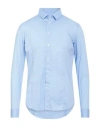 Grey Daniele Alessandrini Man Shirt Sky Blue Size 15 ¾ Cotton In Blue