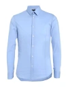 Grey Daniele Alessandrini Man Shirt Sky Blue Size 17 ½ Cotton, Polyamide, Elastane
