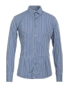 Grey Daniele Alessandrini Man Shirt Slate Blue Size 15 ½ Cotton