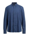 Grey Daniele Alessandrini Man Shirt Slate Blue Size 17 Cotton In Blue