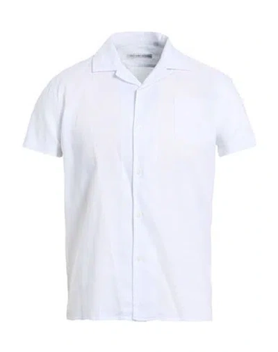 Grey Daniele Alessandrini Man Shirt White Size 15 ½ Linen, Cotton