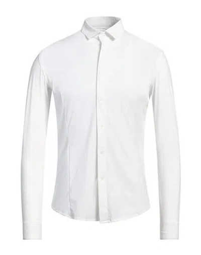 Grey Daniele Alessandrini Man Shirt White Size 15 ¾ Polyamide, Elastane