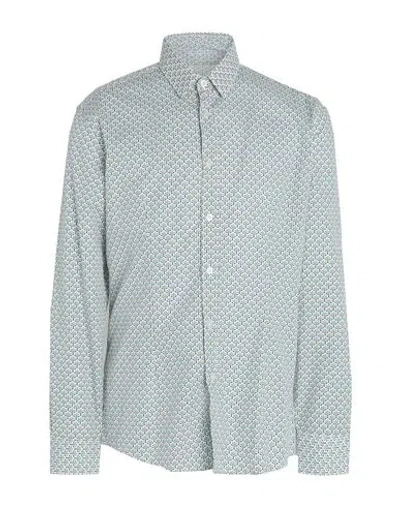 Grey Daniele Alessandrini Man Shirt White Size 16 Cotton