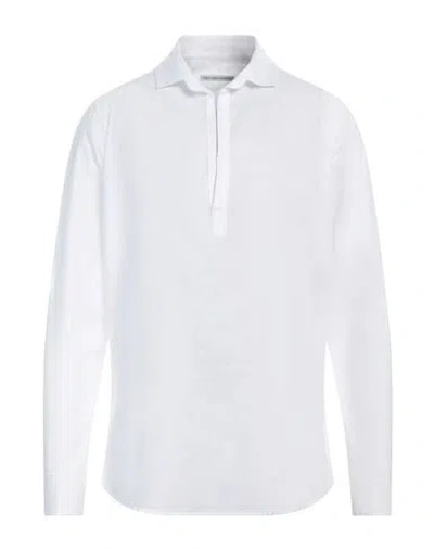 Grey Daniele Alessandrini Man Shirt White Size 16 Cotton