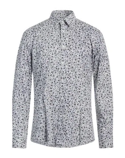 Grey Daniele Alessandrini Man Shirt White Size 16 ½ Cotton, Elastane In Gray