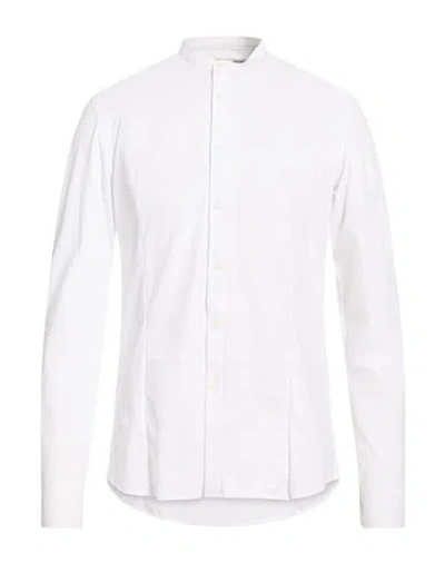 Grey Daniele Alessandrini Man Shirt White Size 16 ½ Polyamide, Elastane