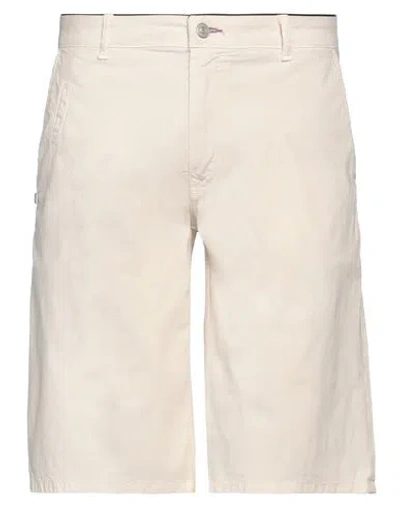 Grey Daniele Alessandrini Man Shorts & Bermuda Shorts Beige Size 32 Cotton, Elastane In White