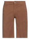Grey Daniele Alessandrini Man Shorts & Bermuda Shorts Brown Size 33 Cotton, Elastane