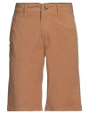 Grey Daniele Alessandrini Man Shorts & Bermuda Shorts Camel Size 38 Cotton, Elastane In Beige