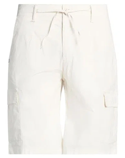 Grey Daniele Alessandrini Man Shorts & Bermuda Shorts Ivory Size 38 Cotton, Elastane In White