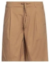 Grey Daniele Alessandrini Man Shorts & Bermuda Shorts Khaki Size 34 Cotton, Elastane In Beige