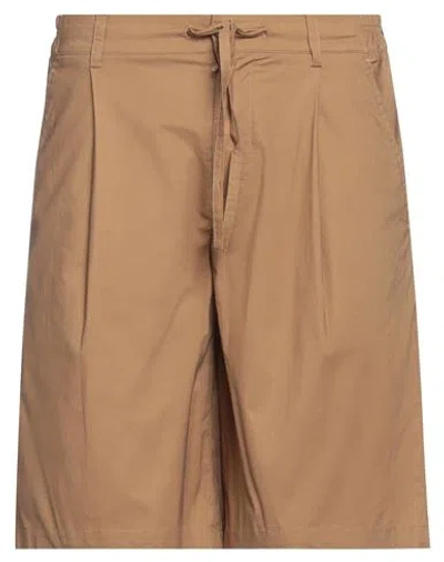 Grey Daniele Alessandrini Man Shorts & Bermuda Shorts Khaki Size 34 Cotton, Elastane In Beige