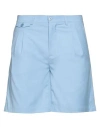 Grey Daniele Alessandrini Man Shorts & Bermuda Shorts Light Blue Size 30 Polyester, Viscose, Elastan In Blue