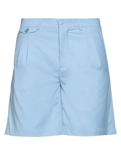 Grey Daniele Alessandrini Man Shorts & Bermuda Shorts Light Blue Size 30 Polyester, Viscose, Elastan