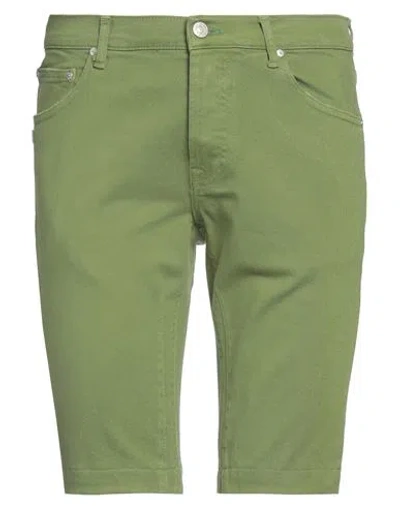 Grey Daniele Alessandrini Man Shorts & Bermuda Shorts Military Green Size 31 Cotton, Elastane