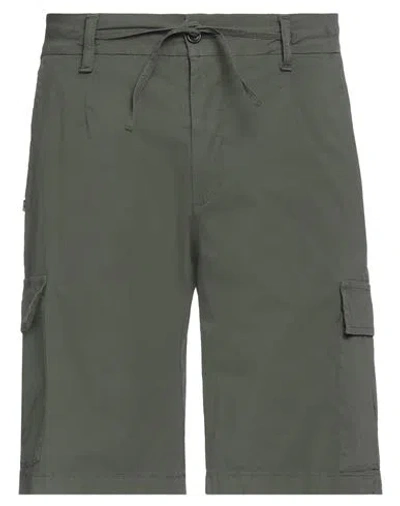 Grey Daniele Alessandrini Man Shorts & Bermuda Shorts Military Green Size 32 Cotton, Elastane In Gray
